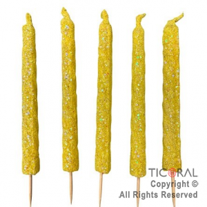 VELA VELON ESPIRAL GIBRE DE 10 CM AMARILLO (Pack x 5)